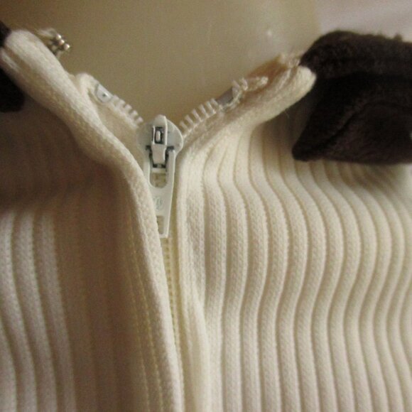 Vintage Women's Dress 8 1970's 2 Tone Stretch Knit Polyester Handmade Brown Mod - Picture 4 of 7